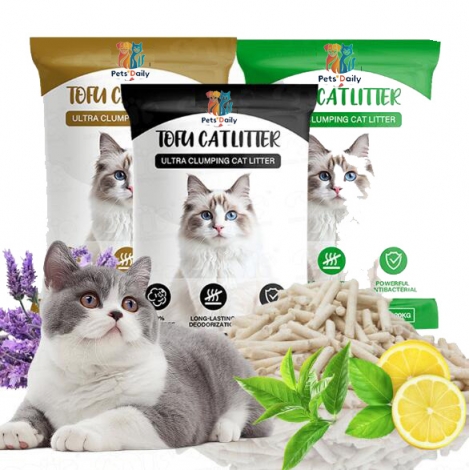 Low Dust Odor Control Tofu Cat Litter Fast Strong Clumping Easy to Clean up
