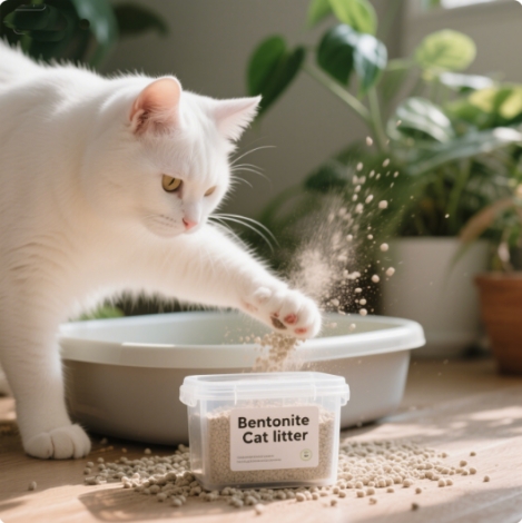 Clumping Cat Litter, Premium Bentonite Cat Litter Sodium-Based, Dust-Free, Strong Durability, Odor Control, Natural Mineral Formula Unscented Litter for RealScooper