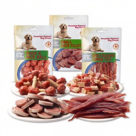 Dog Snacks Custom Duck Jerky Natural Dog Treats Wholesale Snack Dog